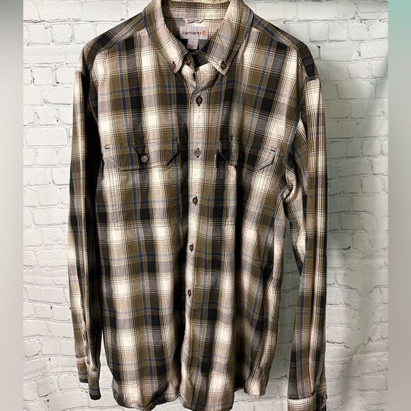 Carhartt Relaxed Fit Plaid Shirt. Size Large. - Picture 1 of 4
